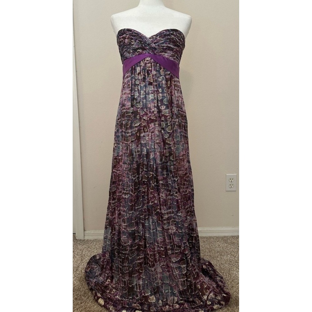 BCBGMaxAzria Multicolor Strapless Prom Dress - Picture 3 of 8